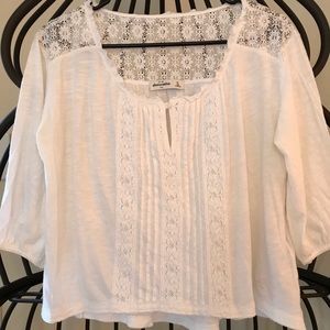 🌼🌼Abercrombie girls white top XL